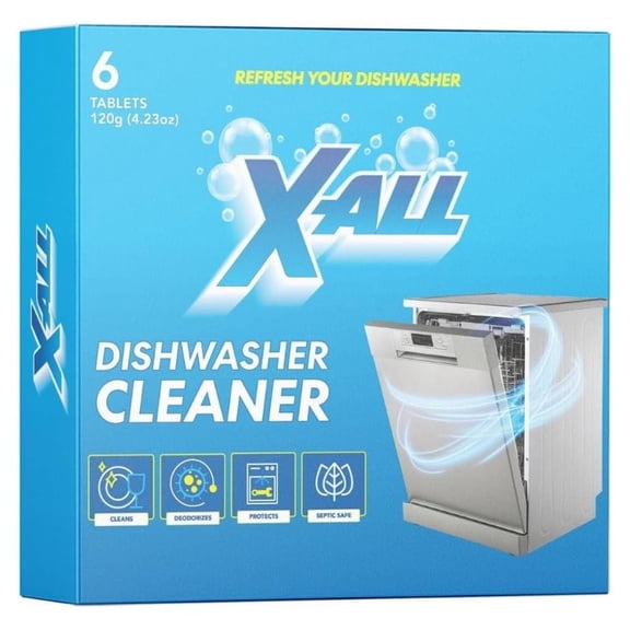 Dishwasher Cleaner and Deodorizer Compatible With All Dishwashers - Deep Cleaning Limescale Remover, Mineral-Buildup, Grease and Odor