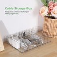thumbnail image 3 of Cable Storage Box, Clear Plastic Cable Organizer Box, Plastic Cable Management Box with 5 Wire Ties, Desk Drawer Cable Box for Electronics Accessories Cosmetics Cash, 3 of 7