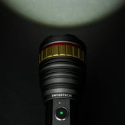 Swiss Tech 10,000 Lumen Rechargeable LED Flashlight with Power Bank, Waterproof Camping Flashlight