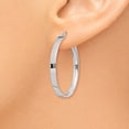 thumbnail image 3 of 14K White Rhodium Hoop Earrings, 3 of 3