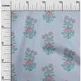 thumbnail image 1 of oneOone Cotton Poplin Fabric Leaves & Floral Block Decor Fabric Printed BTY 42 Inch Wide, 1 of 1
