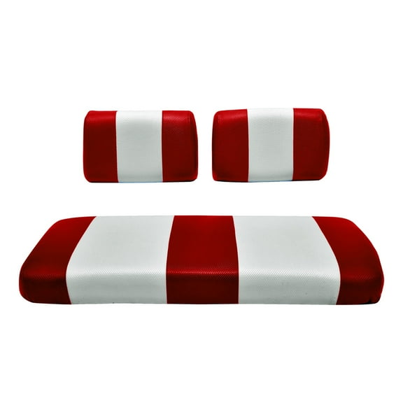 Replacement Seat Cover For Yamaha G2-G9 Golf Cart (White & Red)