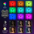 thumbnail image 2 of Neewer RGB Led Video Light, RGB61 360° Full Color Camera Light with 3 Cold Shoe and Diffuser, CRI 97+, 20 Scene Modes, 2500K~8500K, 2000mAh Rechargeable Battery for Gaming/YouTube/Vlog/Photography, 2 of 8