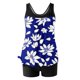 thumbnail image 2 of Trajes de baño tankini para mujer Trajes de baño de dos piezas con espalda de tiras y estampado conservador para mujer Traje de baño de dos piezas para mujer, 2 of 5