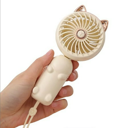 

Household Hotel Desktop Fan Handheld Mini Fans Living Room Plastic Rechargeable Cooler Traveling Fishing Outdoor Supplies White Type 1