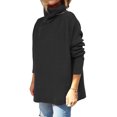 thumbnail image 4 of Gibobby Suéter de Cuello Alto para Mujer, Suéter 2023 para mujer, cuello alto, liso, casual, color sólido, cómodo, elegante(Negro,XG), 4 of 5