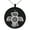 Black, variant on Stainless Steel Aztec Truth & Wisdom Eagle Rune Engraved Small Medallion Circle Charm Pendant Necklace