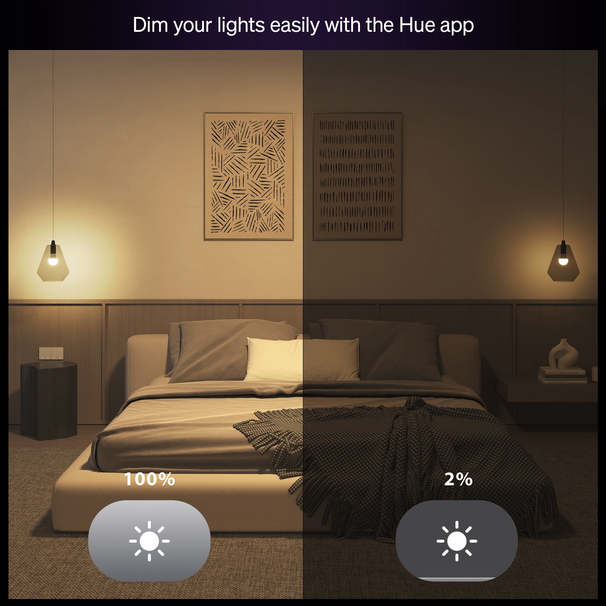 Philips Hue Essential White & Color Ambiance 60-Watt Equivalent (800lm) A19 General Purpose Light Bulb (Medium Base) 2-Pack