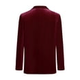 thumbnail image 2 of Eandarui Boys Velvet Sport Blazer Classic Fit Lapel Suit Jacket Single Breasted Outerwear Coat Burgundy 14, 2 of 5