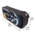 Bat-,Men Leather Pencil Case Portable Pen Bag Pouch with Zipper ...