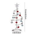 thumbnail image 3 of Tabletop Metal Christmas Tree Wrought Iron Ornament Display Stand Christmas Ornament 11 Inch Desktop Decorations Mini Xmas Tree, 3 of 5