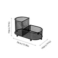 thumbnail image 3 of Yhmxh Metal Mesh Desk Organizer with 2/3 Compartments, Mesh Desk Multifunctional Organizer, Pen Holder & Storage Caddy for Office, Home, Stationery & Makeup, Desk Accessories, 3 of 6