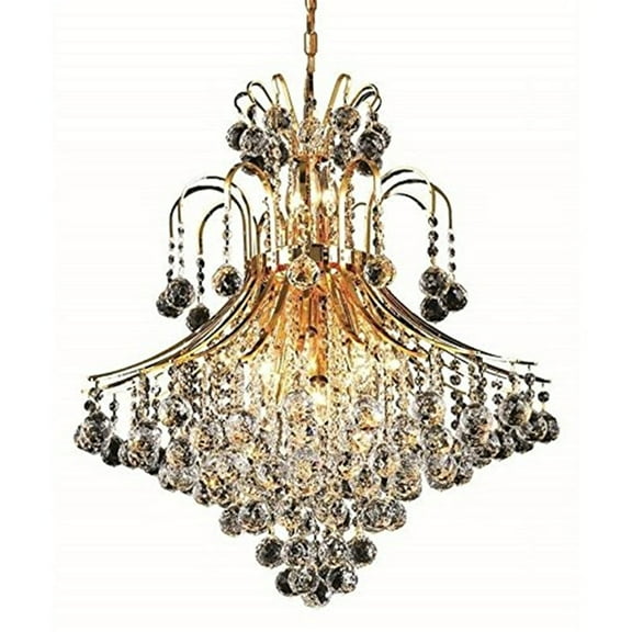 8003 Toureg Collection Chandelier 25"D X 31"H - Light: 15 - Gold Finish - Royal Cut Crystals