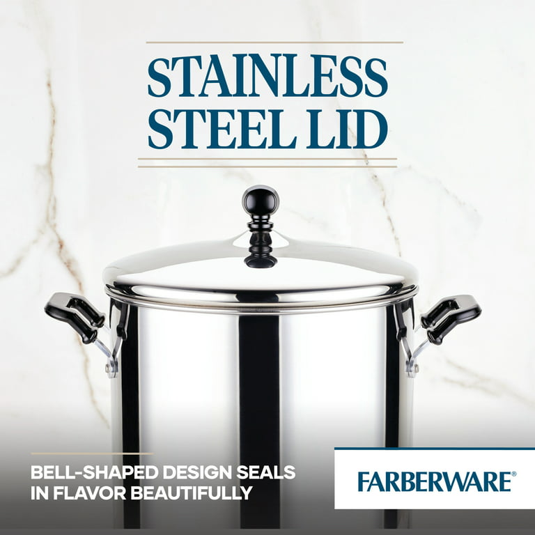  Farberware Classic Stainless Steel 6-Quart Stockpot with Lid,  Stainless Steel Pot with Lid, Silver: Home & Kitchen