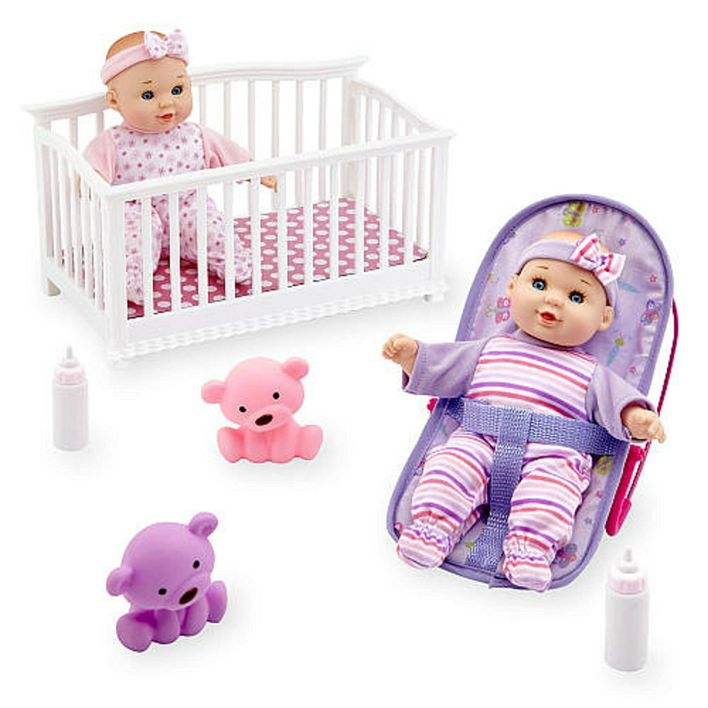 You & Me Mini Twins 8 inch Deluxe Baby Doll Set, Gift, Girl