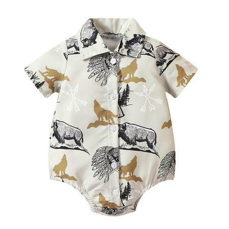 

Kids Girls Bodysuit Cartoon Animal Printed Short Sleeve Toddler Spring Summer Baby Playsuits Bodysuits Gifts To Child