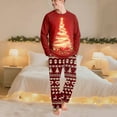 thumbnail image 3 of Gytharion Family Christmas Pajamas Matching Sets Cute Christmas Tree Print Long Sleeve Sleepwear and Plaid Pants 2 Piece Xmas PJs Set Winter Soft Comfy Holiday Loungwear for Family, 3 of 9