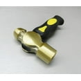 thumbnail image 2 of Stubby Brass Hammer Ergonomic Short Handle Ball Peen Mallet Metal Crafts 1 Lb, 2 of 3