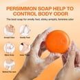 thumbnail image 5 of Persimmon Soap for Body Odor and Aging Smell Control Natural Deodorizing Cleansing Bar 3 Pack 3.5oz Each, 5 of 8