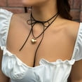 thumbnail image 5 of UNTERING Pendant Necklace Simple Heart Pendant Necklace Knotted Bowknot Choker Necklace Adjustable Collar Necklaces Clavicle Chain Jewelry, 5 of 7