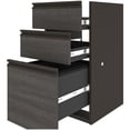 thumbnail image 5 of Bestar Prestige Plus 6 Piece L Shaped Computer Desk with Hutch in Bark Gray, 5 of 12