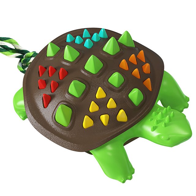 Dog Chew Toy Turtle Rubber Biteproof Puppy Chewing Rope Pet Tooth Cleaning Toy