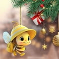 thumbnail image 2 of Utoimkio Cute Bee Christmas Ornaments 2024 Christmas Gifts for Kids Christmas Tree Ornaments,Acrylic Xmas Tree Hanging Decor Party Supplies, 2 of 6