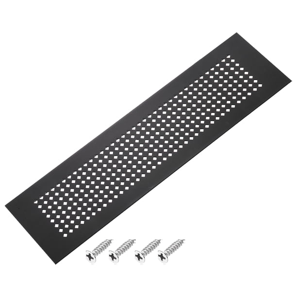 Cubierta de ventilación de puerta Uxcell 19.7 x 3.1" con tornillo negra