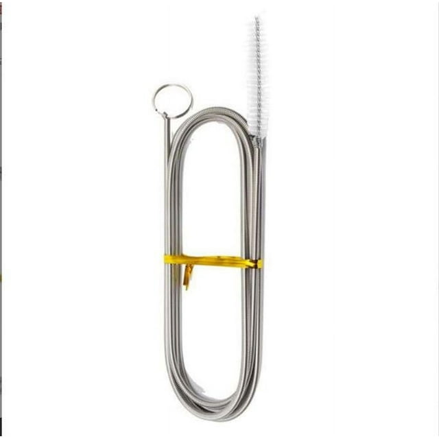 Xihbxyly Cepillo Flexible y Largo para Tubos, Limpiador Eficiente para Orificios de Refrigerador, Cerdas de Nailon Suaves, Fácil de Usar, Herramienta de Limpieza Multiusos, Diseño Flexible, Longitud