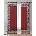 thumbnail image 2 of Red Simple Chinese Pattern Tulle Living Room ration Transparent Sheer Curtains Bedroom Kitchen Voile Chiffon Drapes, 2 of 7