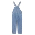 thumbnail image 5 of JLMSPLWG Girls Denim Jumpsuits Distressed Bib Denim Overalls for Kids Blue Long Rompers Teens Stretchy Retro Trendy Jeans Tween Loose Fit Clothes, 5 of 10