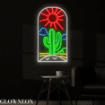 thumbnail image 3 of Glowneon Cactus Sun Neon Sign, Desert Cactus Led Sign, Cactus Decor, 3 of 5