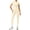 Beige, variant on Stichou Women's Two Piece Workout Sets Athletic Slim Fit Yoga Outfits Cap Sleeve Lounge Sets 2026 Sport Butt Lifting Leggings Set Khaki XL