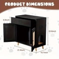 thumbnail image 4 of Cat Litter Box Furniture with Slot Row & Ventilation - Black/Wood Hidden Cabinet with Drawer, Versatile Entryway Storage, 4 of 9