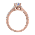 thumbnail image 2 of 0.70 Carat Prong Set Solitaire Diamond Engagement Ring Band in 14K Rose Gold (Ring Size 7.75), 2 of 5