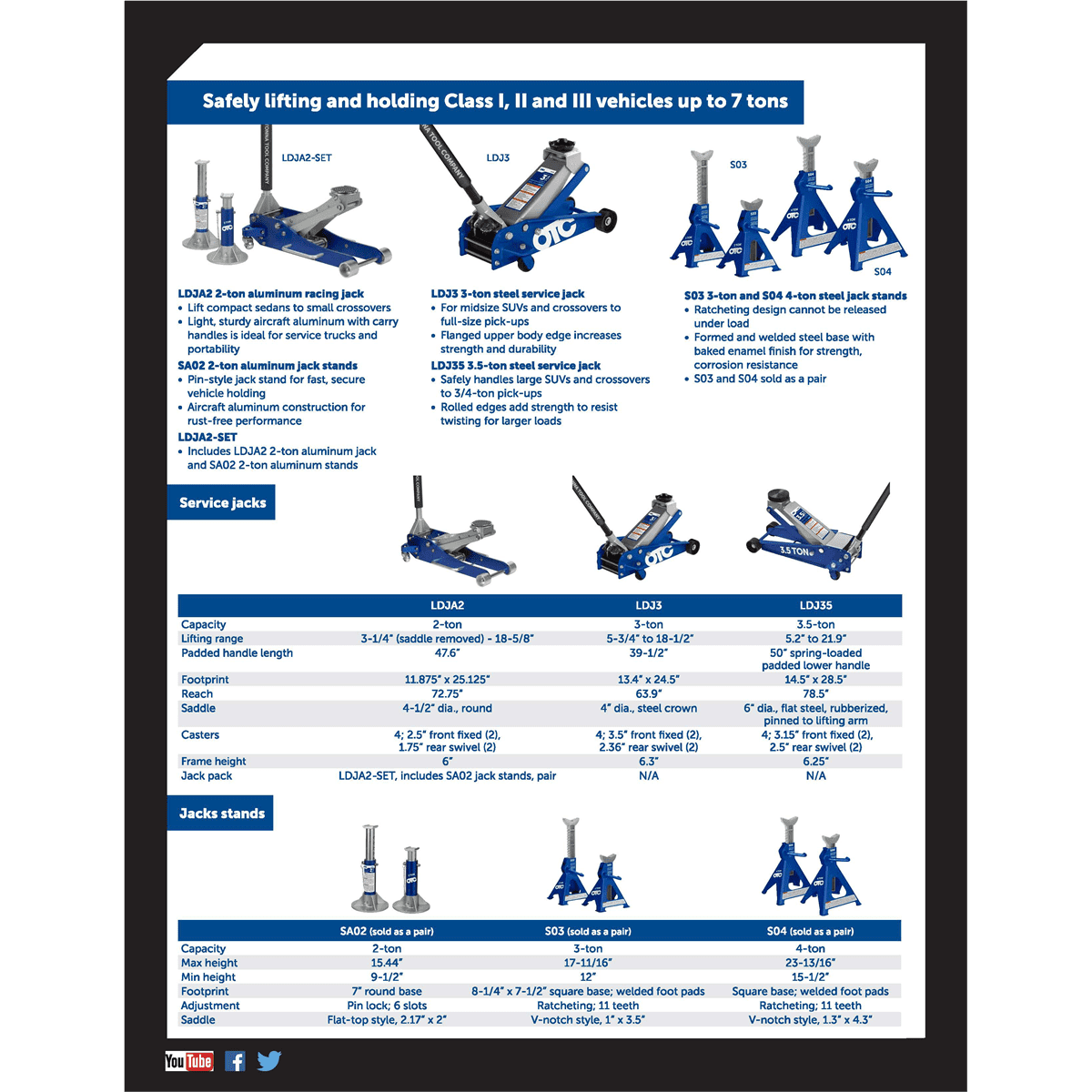 OTC 3 Ton Jack Stands