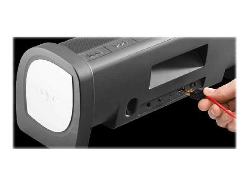 Nyne Bass - Speaker - for portable use - 2.1-channel - wireless - Bluetooth, NFC - 2-way - black, red