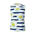 thumbnail image 6 of Lsque Daisy Striped Nautical Print Men's Cotton Blend Sleeveless Muscle Shirts (S-3XL)- Moisture Wicking, Odor Protection, UPF 30+,Small, 6 of 8