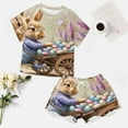 thumbnail image 4 of Easter Bunnies Rabbits Pajamas Set Womens Loungewear Sleepwear 2 Piece PJ Sets, 4 of 7