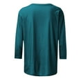 thumbnail image 5 of FNFYFH Women's Plus Size 3/4 Sleeve Shirt Boatneck Tunic Tops Loose Fit Sweater Summer Lightweight Pullover Blouses, 5 of 5