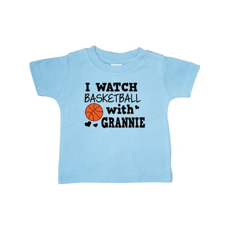 

Inktastic I Watch Basketball with Grannie Gift Baby Boy T-Shirt