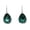 Green, variant on Gorgeous Navy Blue Teardrop Rhinestone Dangling Hoop Earrings