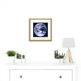 thumbnail image 2 of Space NASA Earth Apollo 17 Blue Marble Photograph 8X8 Inch Square Wooden Framed Wall Art Print Picture with Mount, 2 of 4