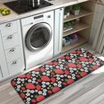 thumbnail image 3 of Red Strawberry Plants Flower Black Pattern Kitchen Rug Mat,Kitchen Runner Rugs Non Skid Washable,Decorative Kitchen Floor Mats for Kitchen,Sink,Laundry,17"x47.2", 3 of 7