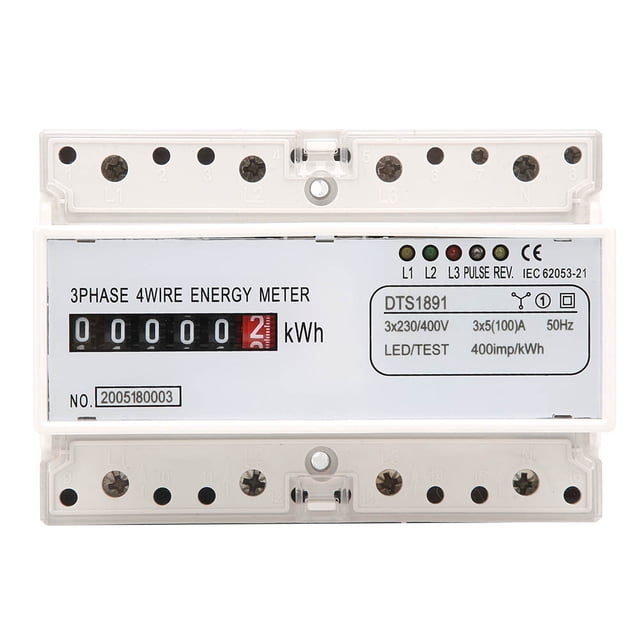 Medidor Electrónico De KWh, Extienda La Cubierta De Terminales Medidor Eléctrico De Riel DIN, Industria Automatizada De Riel DIN Para Medir El Consumo De Energía Consumo De Ccdes Otros