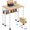 Oak, variant on asdfgh Folding Desk Small Rolling Desk with Storage Shelf, Foldable Computer Desk with Wheels for Small Space,Easy Assembly