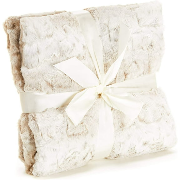 OS Minky Faux Fur Blanket-Tan Child