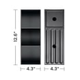 thumbnail image 6 of Bathroom Vanity 36": Striped Black Oak, White Ceramic Sink, Practical Choice - Pre-assembled 36" Fashionable U Shape Wall Fitting, 6 of 6