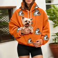 thumbnail image 2 of Xijirk Halloween All‑Over Print Pet Pouch Hoodie Kangaroo Carrier Pocket Drawstring Pullover Size:2XL, 2 of 6