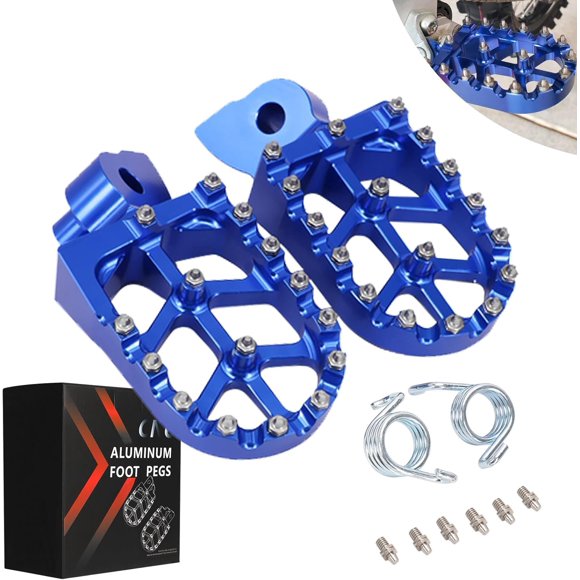 JFG RACING Dirt Bike Foot Pegs,CNC Motorcycle Rest Pedal Footpegs for YZ65 18-23/YZ85 02-23/YZ125 97-24/YZ250 98-24/YZ250F 01-23/WR250F 01-